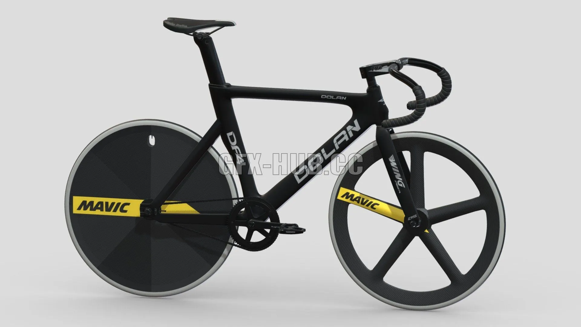 PBR Game 3D Model – Dolan DF4 Carbon Track Bike