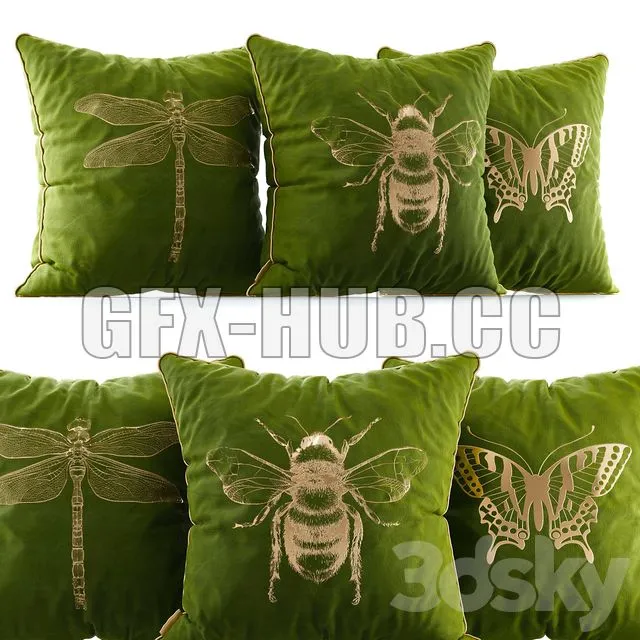 FURNITURE 3D MODELS – Velvet Pillows