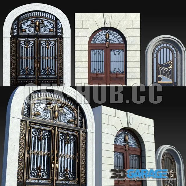 FURNITURE 3D MODELS – Vintage Art Nouveau Gates