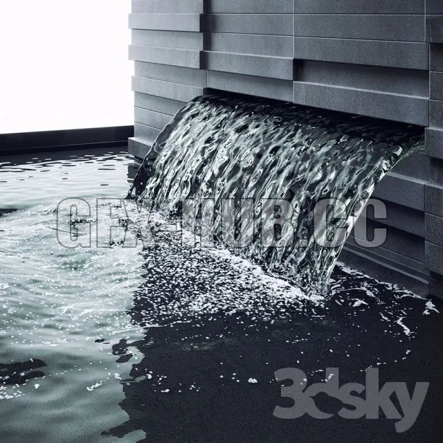 FURNITURE 3D MODELS – Waterfall for the pool with bubbles