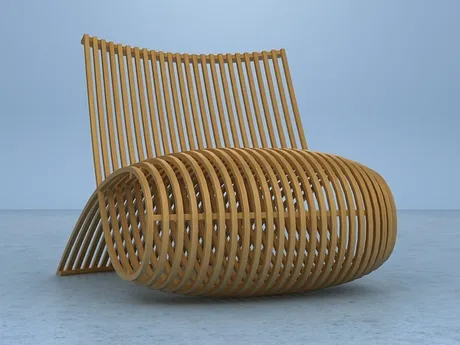 FURNITURE 3D MODELS – Wooden Chair MN30