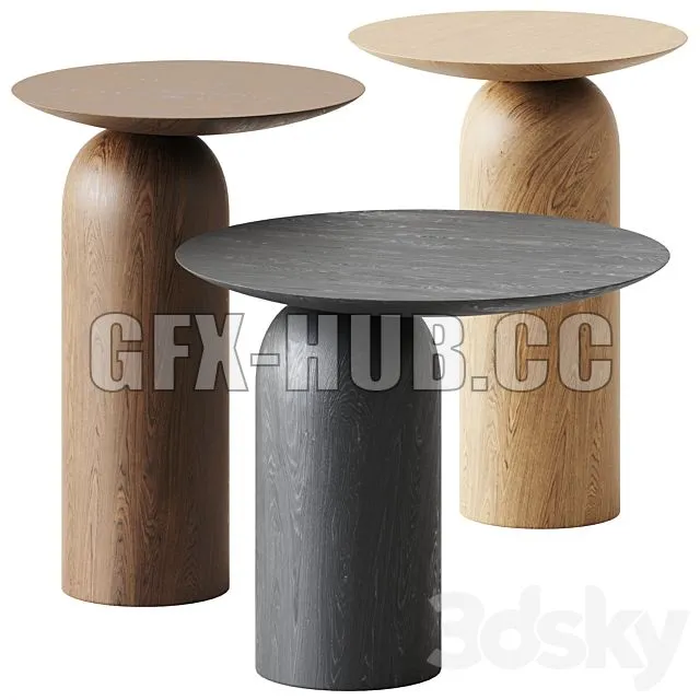 FURNITURE 3D MODELS – Wooden Coffee Side Table Disco by Basta