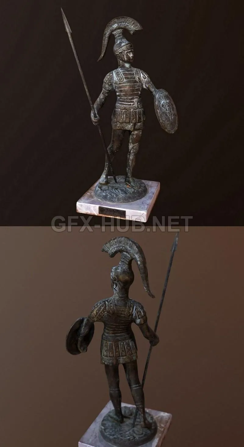 PBR Game 3D Model – Achilles Statue