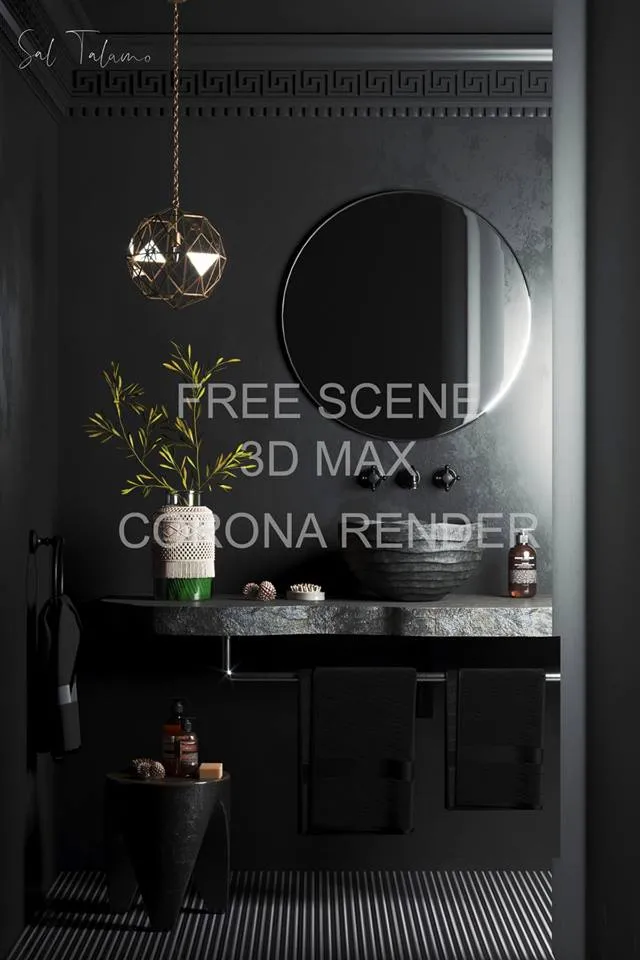 CORONA SCENES – INTERNO BLACK BATHROOM