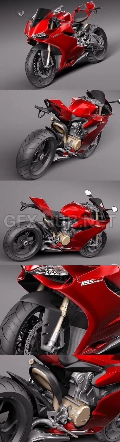 PBR Game 3D Model – Ducati 1199 Panigale 2012