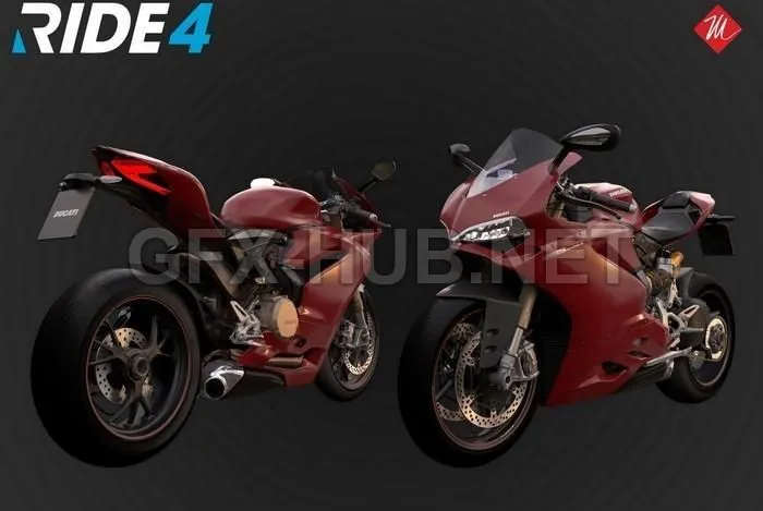 PBR Game 3D Model – DUCATI -1299 Panigale S 2017