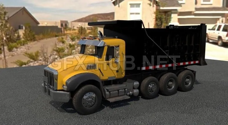 PBR Game 3D Model – Dump Truck