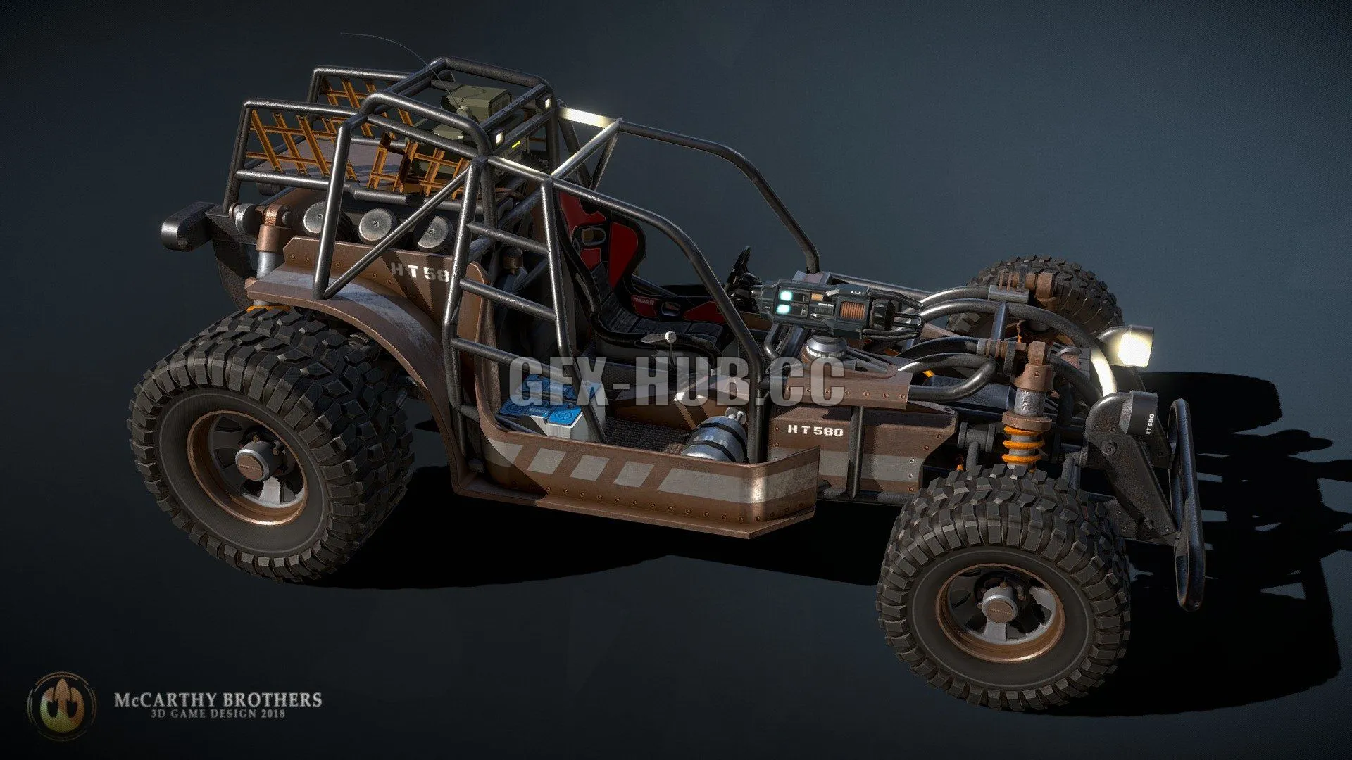PBR Game 3D Model – Dune Hopper