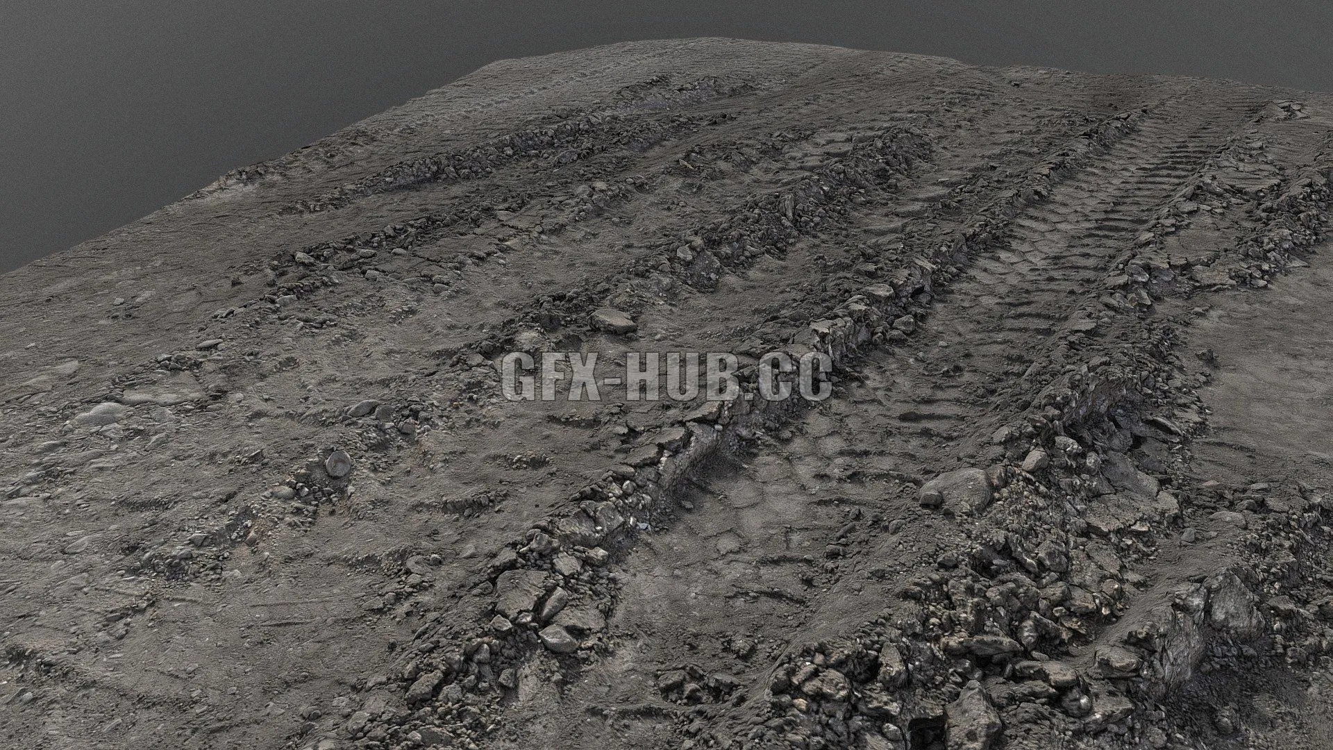 PBR Game 3D Model – Dust mud tracks
