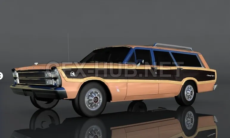 CAR – 1966 Ford Country 3D Model