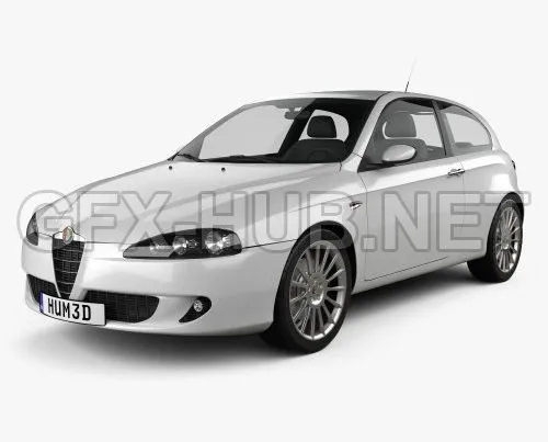 CAR – Alfa Romeo 147 3door 2009  3D Model