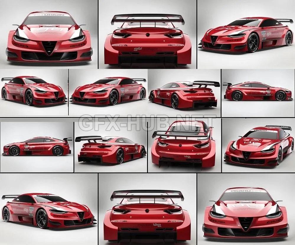CAR – Alfa Romeo FTL DTM 3D Model