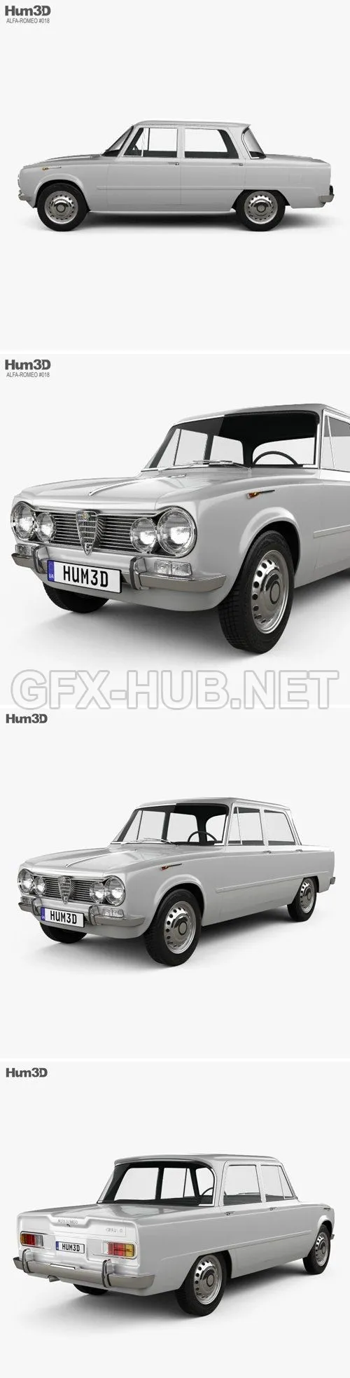 CAR – Alfa Romeo Giulia (105) 1962  3D Model