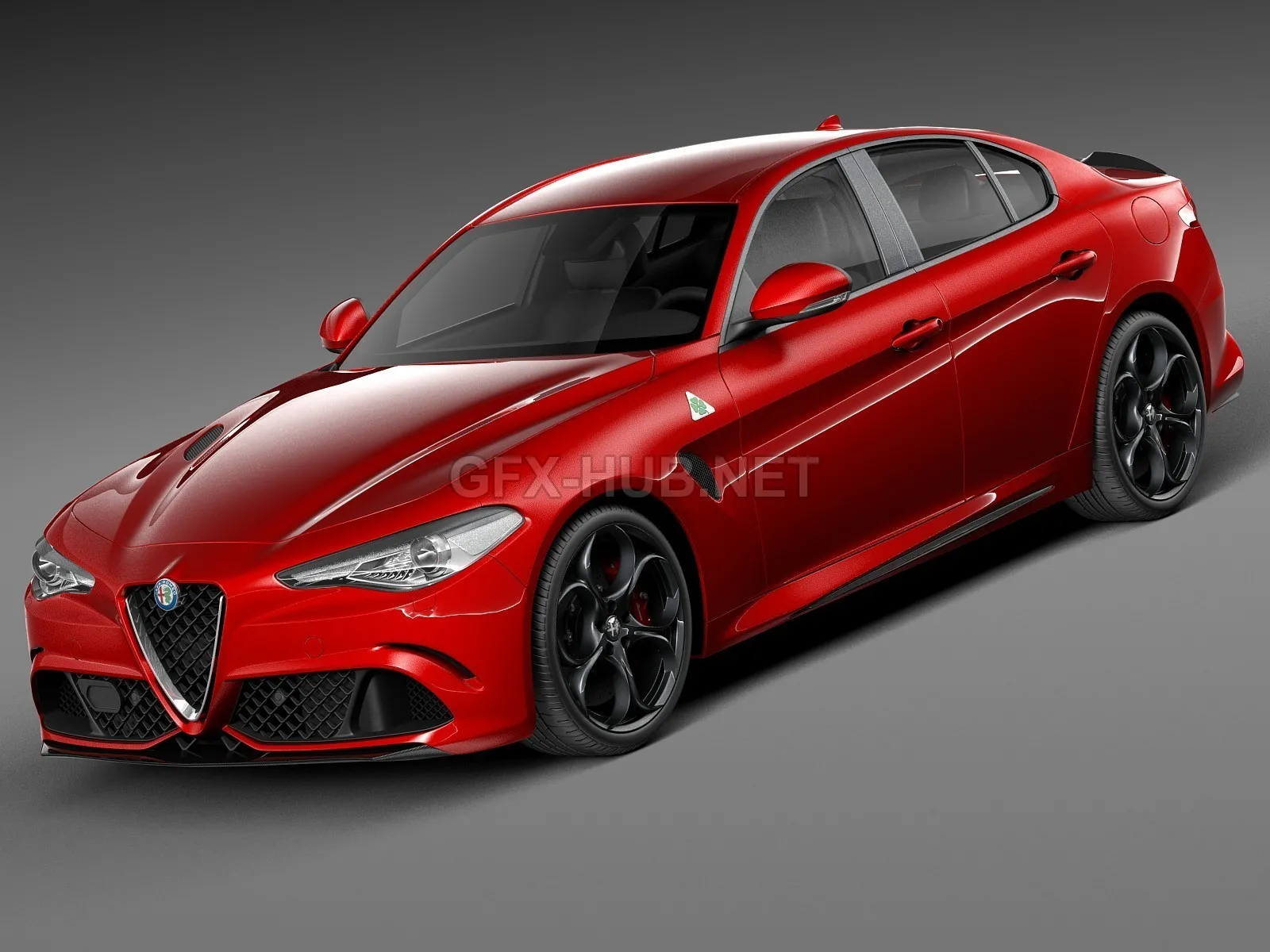 CAR – Alfa Romeo Giulia Quadrifoglio 2016 car 3D Model