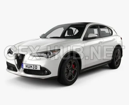 CAR – Alfa Romeo Stelvio Q4 2017  3D Model