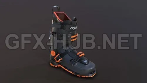 PBR Game 3D Model – Dynafit Hoji Free – Ski Boot