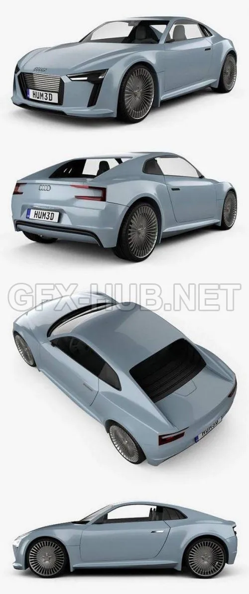 CAR – Audi e-tron 2010 3D Model