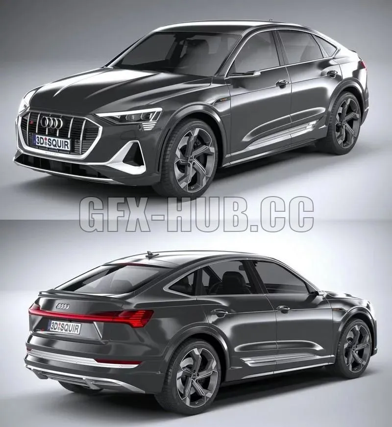 CAR – Audi E-tron S Sportback 2021 3D Model