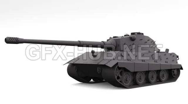 PBR Game 3D Model – E-75 German Heavy Tank