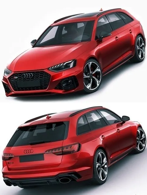 CAR – Audi RS4 Avant 2020 car 3D Model
