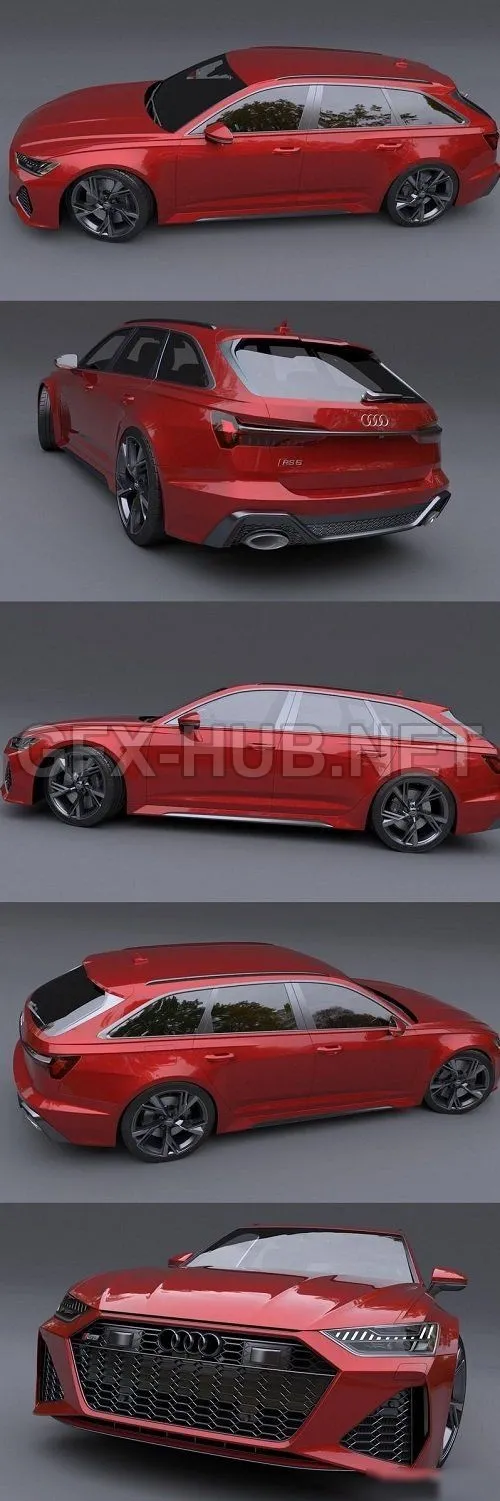 CAR – Audi RS6 Avant 2020  3D Model