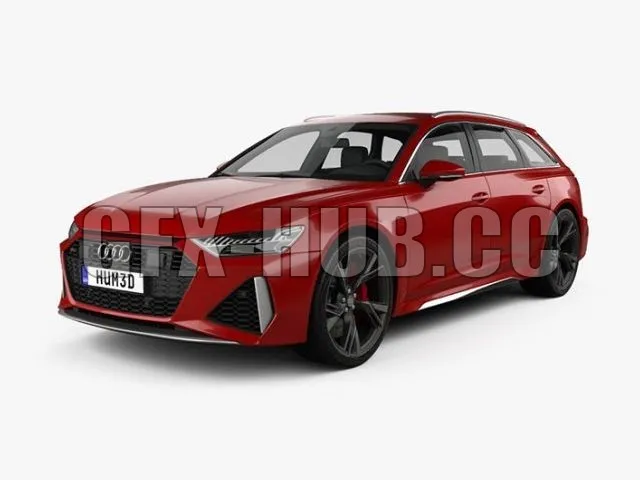 CAR – Audi RS6 Avant 2022 car 3D Model