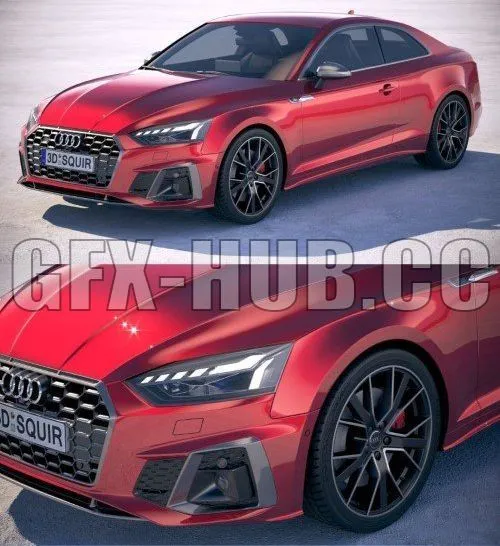 CAR – Audi S5 Coupe 2020 3D Model