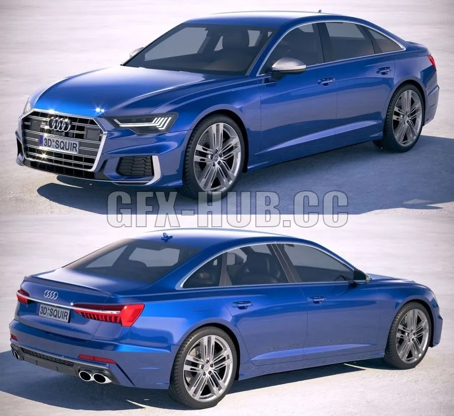 CAR – Audi S6 2020 car 3D Model