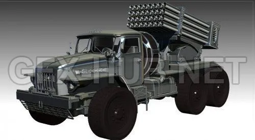 CAR – BM-21 Grad  VR AR low-poly  3D Model