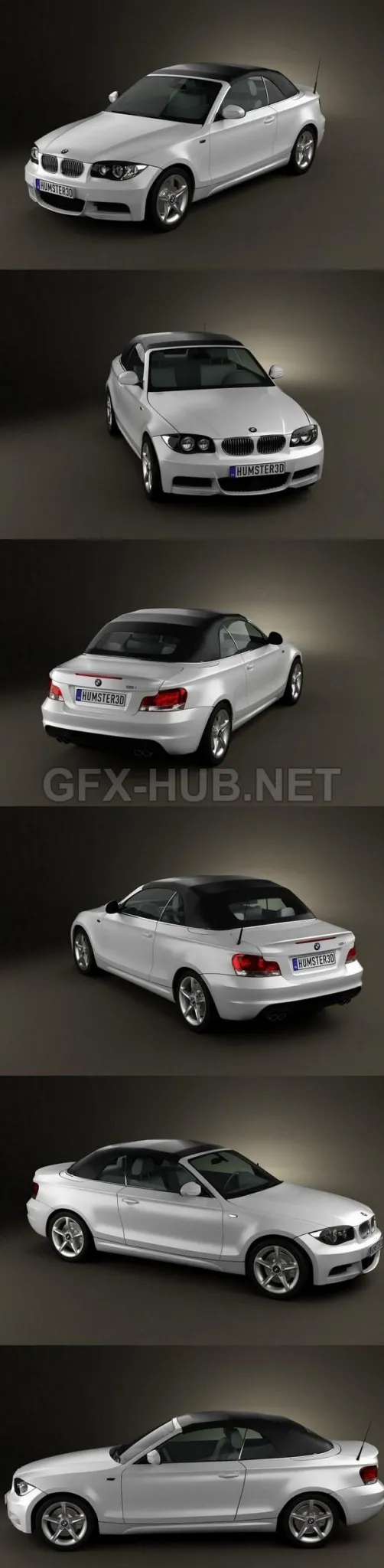 CAR – BMW 1 Series convertible 2009  3D Model