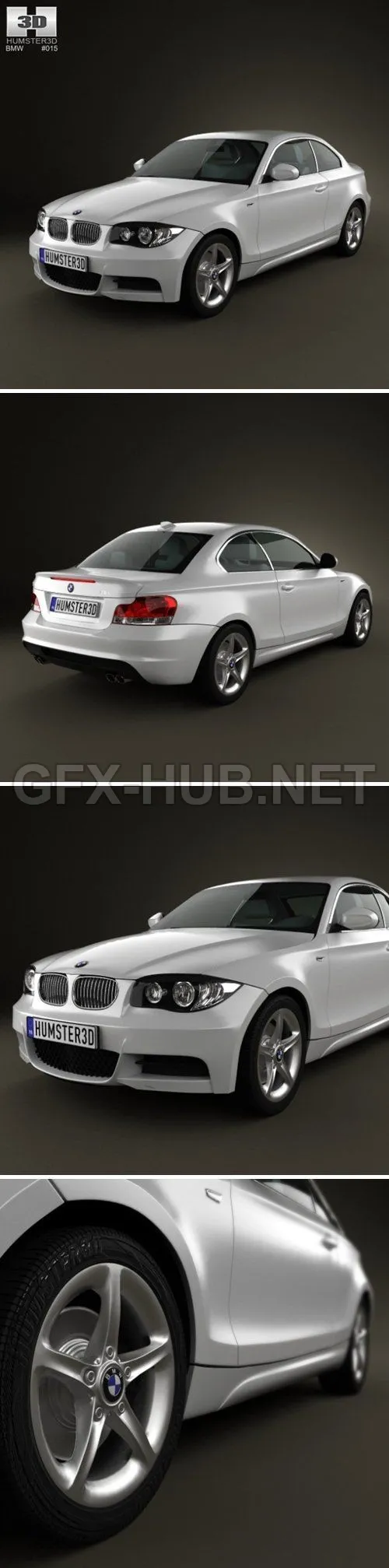 CAR – BMW 1 Series coupe 2009  3D Model