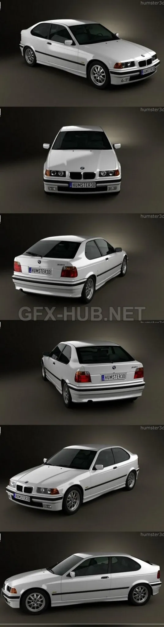 CAR – BMW 3 Series (E36) compact 1994  3D Model