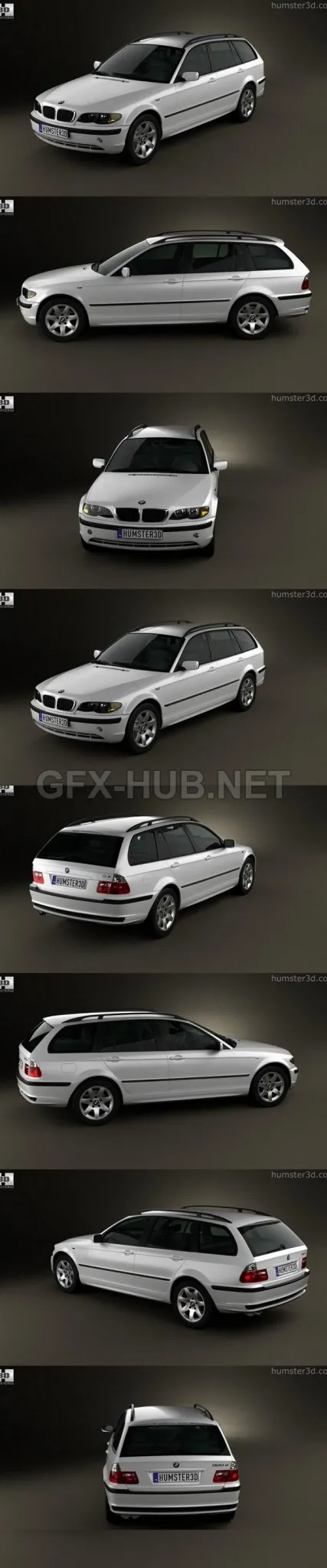 CAR – BMW 3 Series touring (E46) 2001  3D Model