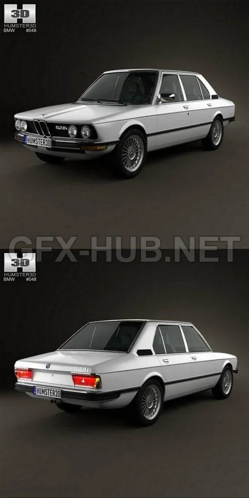 CAR – BMW 5 Series sedan (E12) 1978  3D Model
