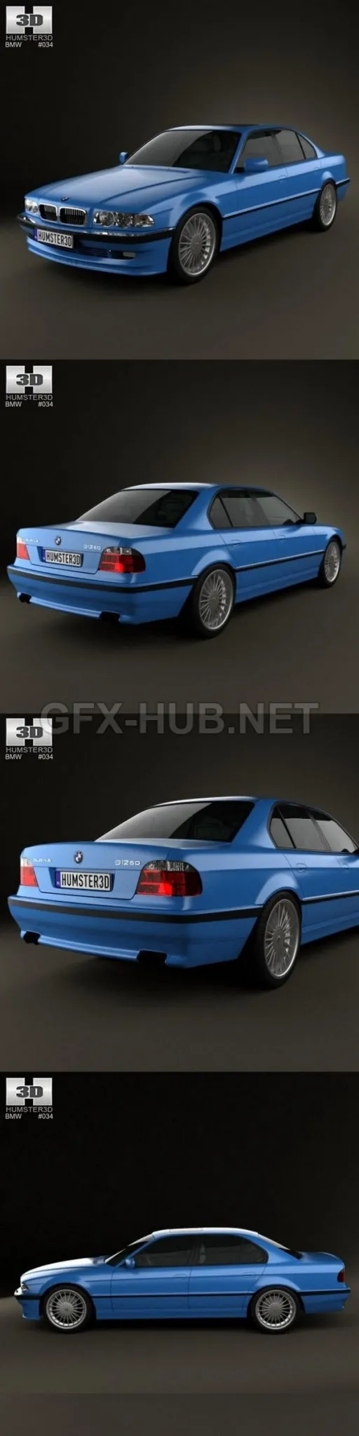 CAR – BMW 7-series Alpina 1999  3D Model