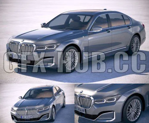 CAR – BMW 7-series G12 long 2020 3D Model