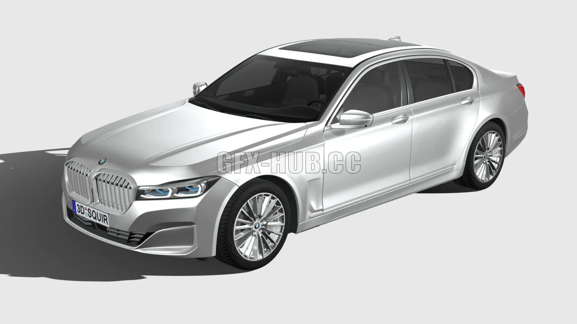 CAR – BMW 7-series G12 short 2020 3D Model