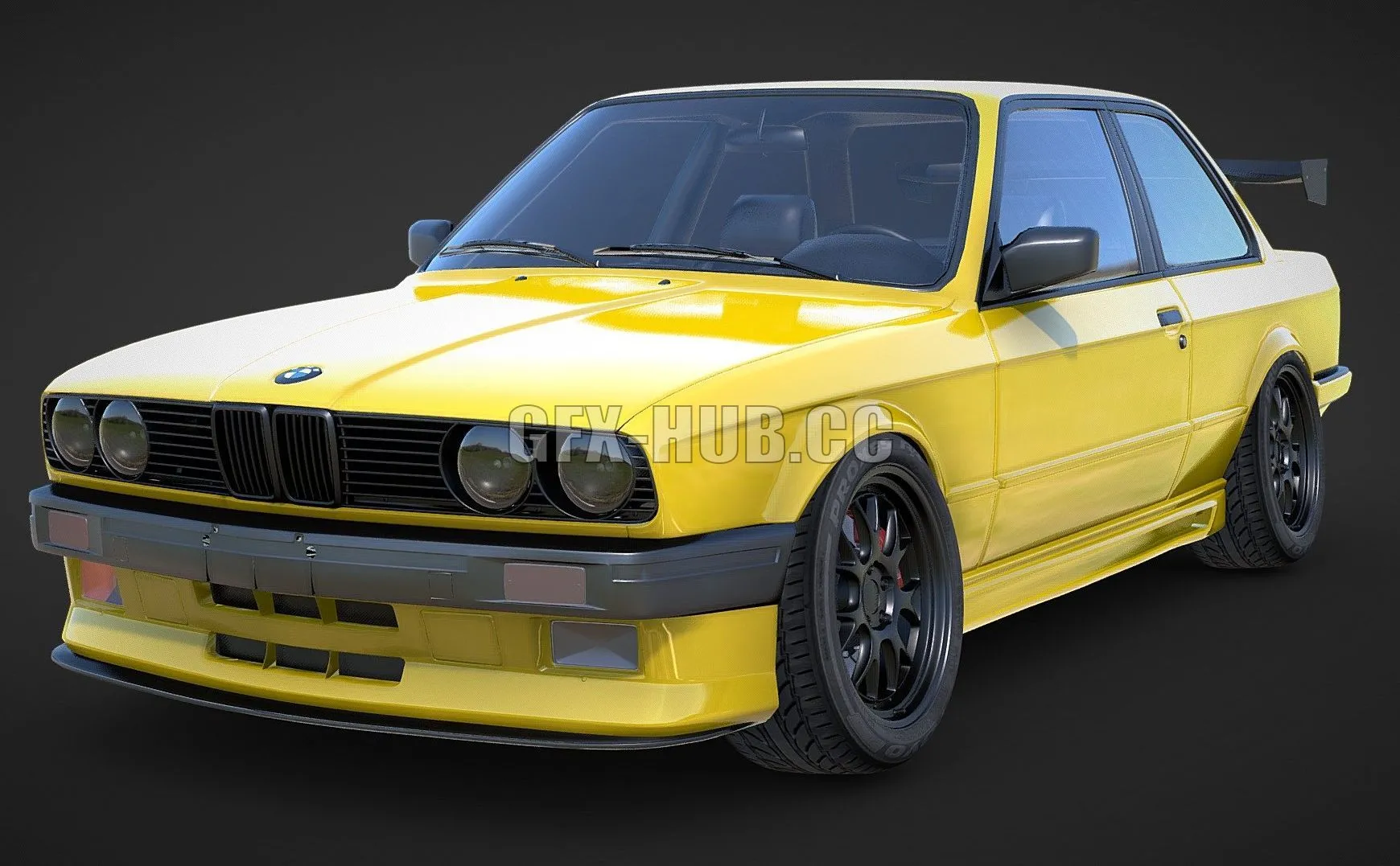 CAR – BMW E30 Coupe Street 3D Model