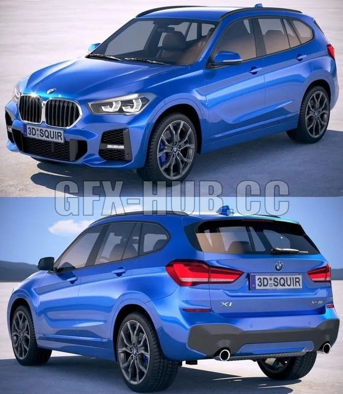 CAR – BMW X1 M-Sport 2020 3D Model