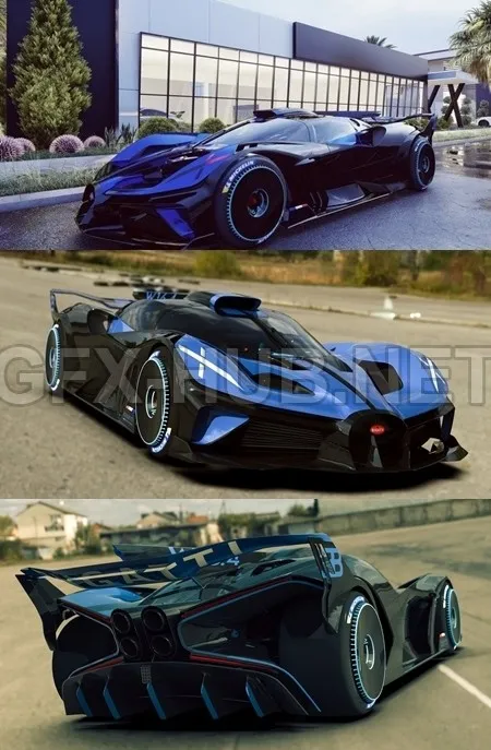 CAR – Bugatti Bolide for Lumion 10-11 3D Model