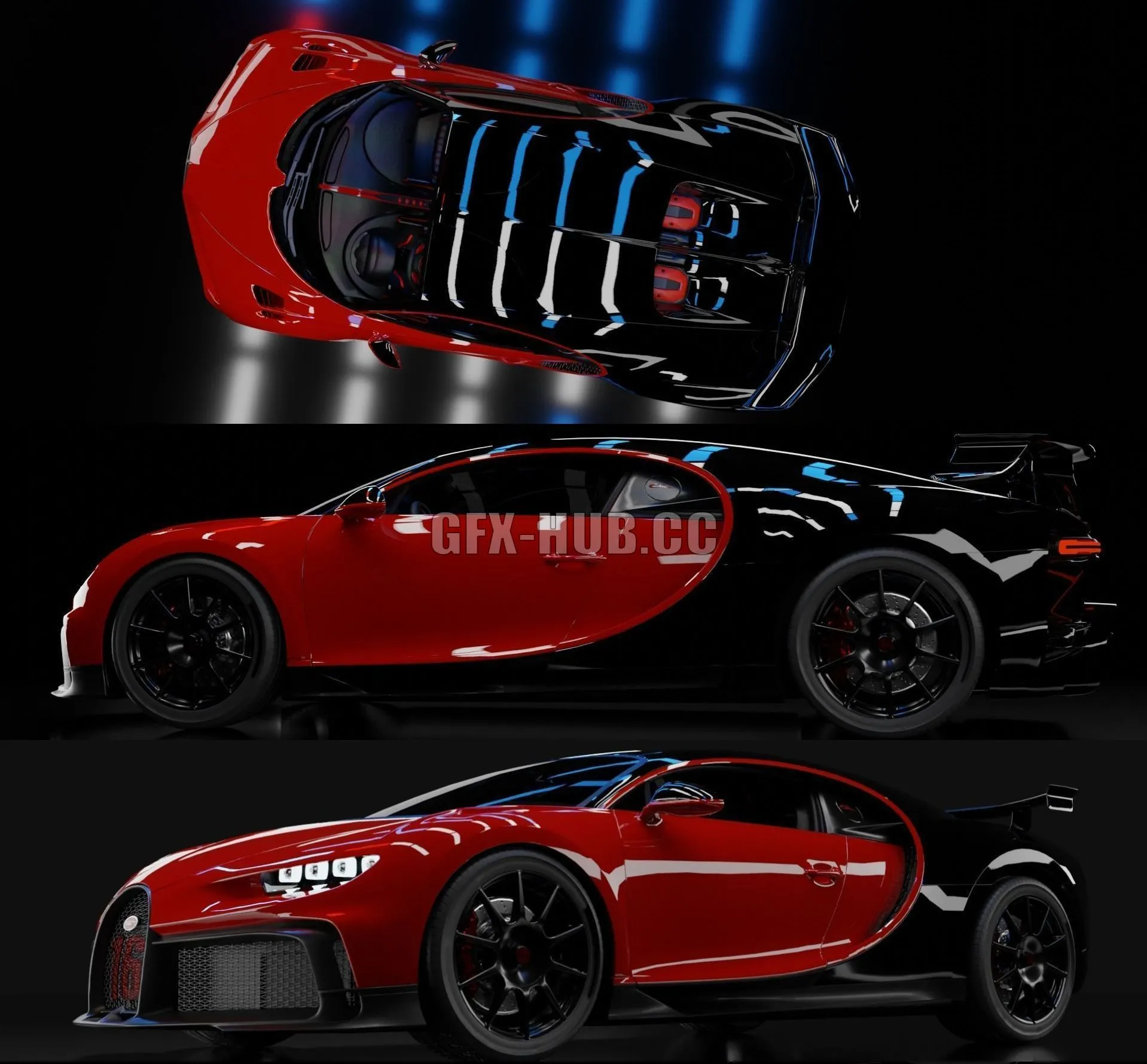 CAR – Bugatti supercar 3D Model