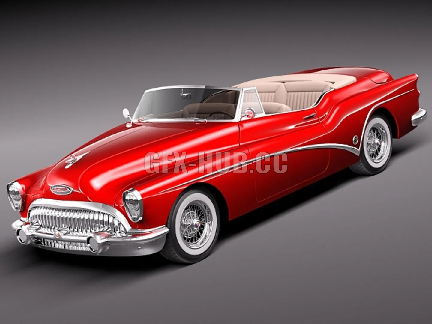 CAR – Buick Skylark Convertible 1953 3D Model