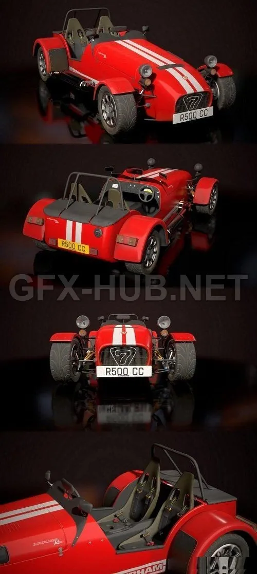 CAR – Caterham R500 Game Ready 3D Model
