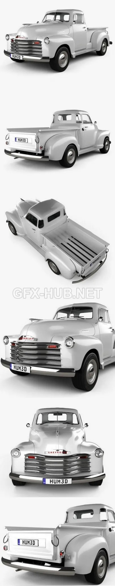 CAR – Chevrolet Advance Design Pickup 1951  3D Model