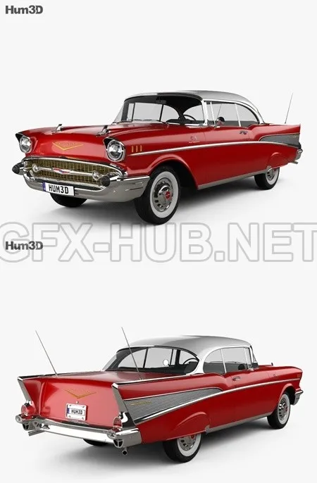 CAR – Chevrolet Bel Air Sport Coupe 1957  3D Model