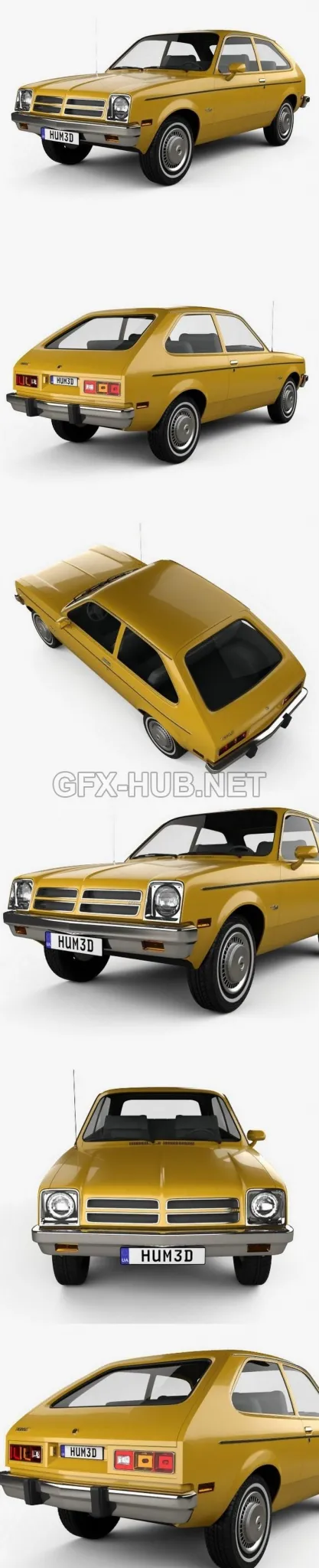 CAR – Chevrolet Chevette coupe 1976  3D Model