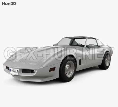 CAR – Chevrolet Corvette Stingray (C3) Coupe 1974  3D Model