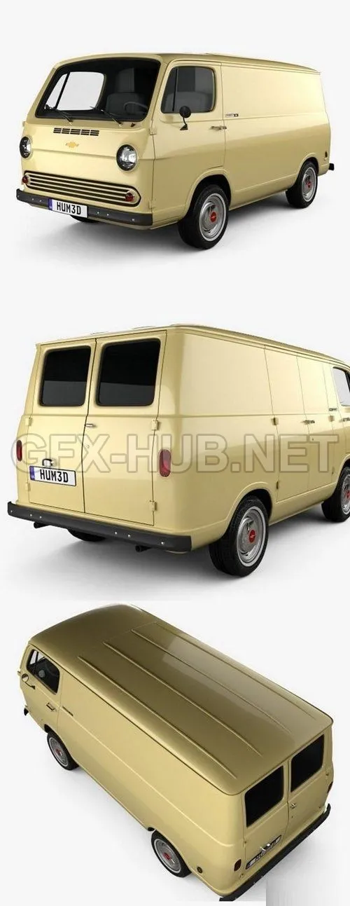 CAR – Chevrolet G10 Chevy Van 1964  3D Model