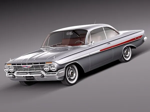 CAR – Chevrolet Impala Coupe 1961 3D Model