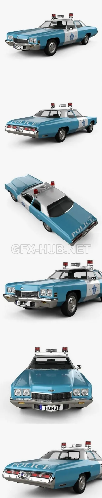 CAR – Chevrolet Impala Police 1972  3D Model